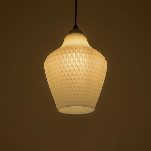 GLOBOSTAR® SKLO 206-0023 Μοντέρνο Κρεμαστό Φωτιστικό Οροφής με Ντουί 1 x E27 AC 220-240V IP20 - Λευκό - Μ22 x Π22 x Υ31cm GLOBOSTAR® SKLO 206-0023 Μοντέρνο Κρεμαστό Φωτιστικό Οροφής με Ντουί 1 x E27 AC 220-240V IP20 - Λευκό - Μ22 x Π22 x Υ31cm