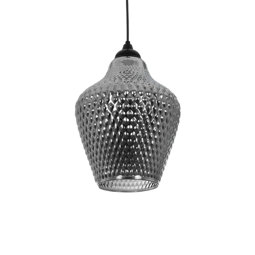 GLOBOSTAR® SKLO 206-0024 Μοντέρνο Κρεμαστό Φωτιστικό Οροφής με Ντουί 1 x E27 AC 220-240V IP20 - Μαύρο Φιμέ - Μ22 x Π22 x Υ31cm GLOBOSTAR® SKLO 206-0024 Μοντέρνο Κρεμαστό Φωτιστικό Οροφής με Ντουί 1 x E27 AC 220-240V IP20 - Μαύρο Φιμέ - Μ22 x Π22 x Υ31cm