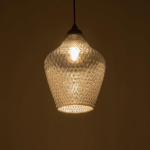 GLOBOSTAR® SKLO 206-0024 Μοντέρνο Κρεμαστό Φωτιστικό Οροφής με Ντουί 1 x E27 AC 220-240V IP20 - Μαύρο Φιμέ - Μ22 x Π22 x Υ31cm GLOBOSTAR® SKLO 206-0024 Μοντέρνο Κρεμαστό Φωτιστικό Οροφής με Ντουί 1 x E27 AC 220-240V IP20 - Μαύρο Φιμέ - Μ22 x Π22 x Υ31cm