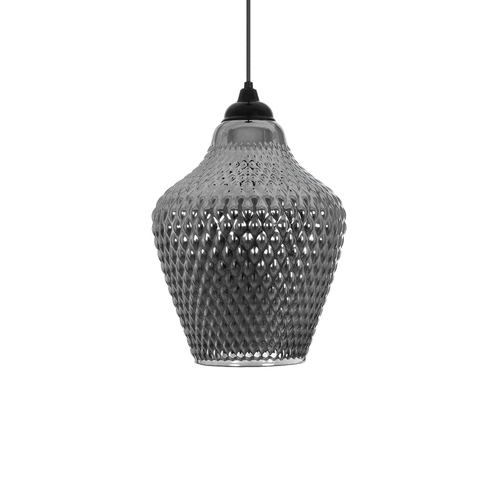 GLOBOSTAR® SKLO 206-0024 Μοντέρνο Κρεμαστό Φωτιστικό Οροφής με Ντουί 1 x E27 AC 220-240V IP20 - Μαύρο Φιμέ - Μ22 x Π22 x Υ31cm GLOBOSTAR® SKLO 206-0024 Μοντέρνο Κρεμαστό Φωτιστικό Οροφής με Ντουί 1 x E27 AC 220-240V IP20 - Μαύρο Φιμέ - Μ22 x Π22 x Υ31cm