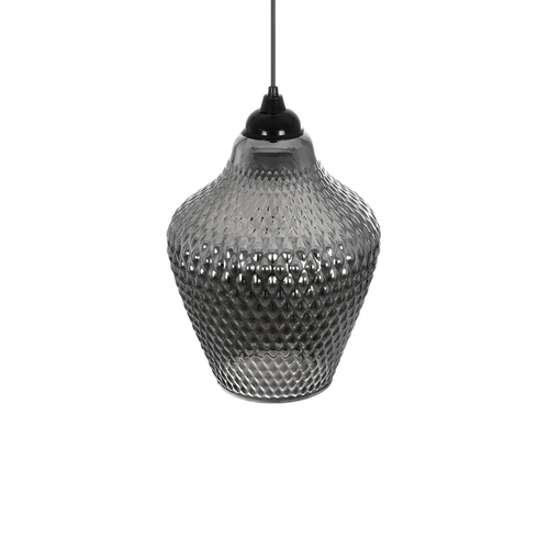 GLOBOSTAR® SKLO 206-0024 Μοντέρνο Κρεμαστό Φωτιστικό Οροφής με Ντουί 1 x E27 AC 220-240V IP20 - Μαύρο Φιμέ - Μ22 x Π22 x Υ31cm GLOBOSTAR® SKLO 206-0024 Μοντέρνο Κρεμαστό Φωτιστικό Οροφής με Ντουί 1 x E27 AC 220-240V IP20 - Μαύρο Φιμέ - Μ22 x Π22 x Υ31cm