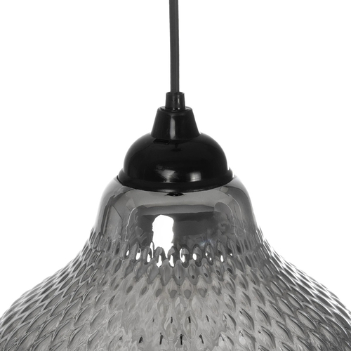 GLOBOSTAR® SKLO 206-0024 Μοντέρνο Κρεμαστό Φωτιστικό Οροφής με Ντουί 1 x E27 AC 220-240V IP20 - Μαύρο Φιμέ - Μ22 x Π22 x Υ31cm GLOBOSTAR® SKLO 206-0024 Μοντέρνο Κρεμαστό Φωτιστικό Οροφής με Ντουί 1 x E27 AC 220-240V IP20 - Μαύρο Φιμέ - Μ22 x Π22 x Υ31cm