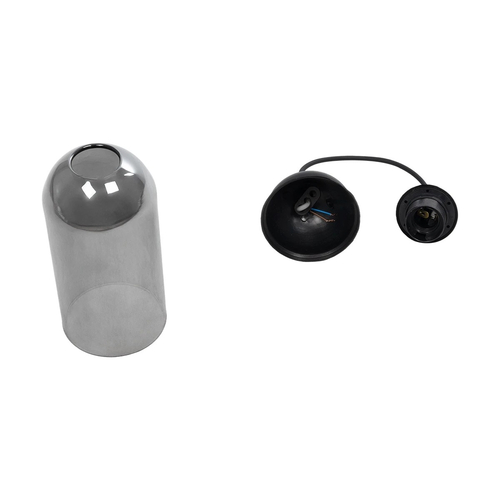 GLOBOSTAR® TUBE 206-0030 Μοντέρνο Κρεμαστό Φωτιστικό Οροφής με Ντουί 1 x E27 AC 220-240V IP20 - Μαύρο Φιμέ - Μ10 x Π10 x Υ24cm GLOBOSTAR® TUBE 206-0030 Μοντέρνο Κρεμαστό Φωτιστικό Οροφής με Ντουί 1 x E27 AC 220-240V IP20 - Μαύρο Φιμέ - Μ10 x Π10 x Υ24cm