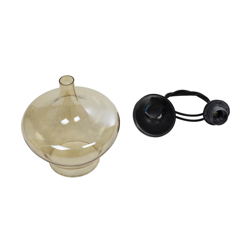 GLOBOSTAR® OVOCE 206-0033 Μοντέρνο Κρεμαστό Φωτιστικό Οροφής με Ντουί 1 x E27 AC 220-240V IP20 - Mελί - Μ20 x Π20 x Υ22cm