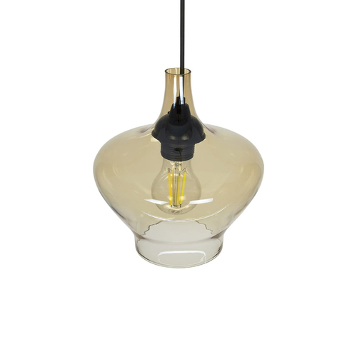 GLOBOSTAR® OVOCE 206-0033 Μοντέρνο Κρεμαστό Φωτιστικό Οροφής με Ντουί 1 x E27 AC 220-240V IP20 - Mελί - Μ20 x Π20 x Υ22cm