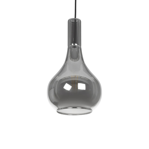 GLOBOSTAR® ΤΟΝΕ 206-0034 Μοντέρνο Κρεμαστό Φωτιστικό Οροφής με Ντουί 1 x E27 AC 220-240V IP20 - Μαύρο Φιμέ - Μ20 x Π20 x Υ36cm