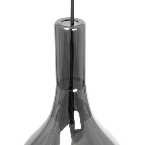 GLOBOSTAR® ΤΟΝΕ 206-0034 Μοντέρνο Κρεμαστό Φωτιστικό Οροφής με Ντουί 1 x E27 AC 220-240V IP20 - Μαύρο Φιμέ - Μ20 x Π20 x Υ36cm