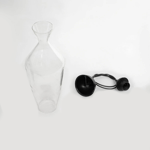 GLOBOSTAR® BOHEMIA 206-0039 Μοντέρνο Κρεμαστό Φωτιστικό Οροφής με Ντουί 1 x E27 AC 220-240V IP20 - Διάφανο - Μ15 x Π15 x Υ40cm