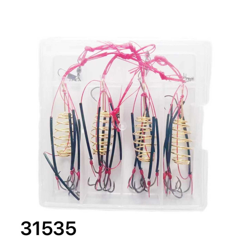 Μαλαγρωτής ψαρέματος σπιράλ με αγκίστρια - 4pcs - 931535