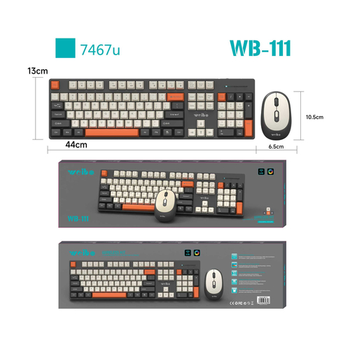 Σετ ασύρματο πληκτρολόγιο & ποντίκι - WB-111 - Weibo - 658328