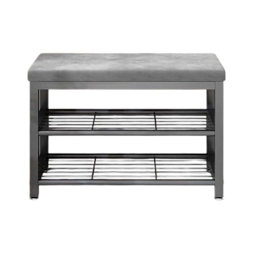 Ραφιέρα παπουτσιών μεταλλική με κάθισμα - 100cm - 209 - 915084 - Grey