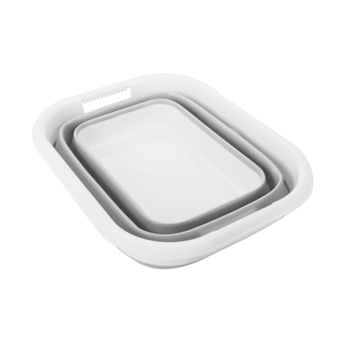 ΛΕΚΑΝΗ ΠΤΥΣΣΟΜΕΝΗ 6,5>24,5cm ΜΕ ΕΝΣΩΜΑΤΩΜΕΝΕΣ ΛΑΒΕΣ ΜΕΤΑΦΟΡΑΣ 8,5LT ΛΕΥΚΟ/ΓΚΡΙ