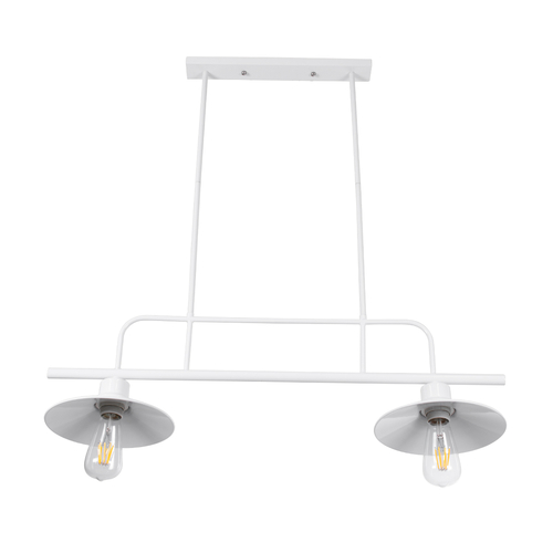 GLOBOSTAR® REGAL 01008 Vintage Φωτιστικό Οροφής με Ντουί 2 x E27 AC 220-240V IP20 - Λευκό - Μ80 x Π26 x Υ82cm