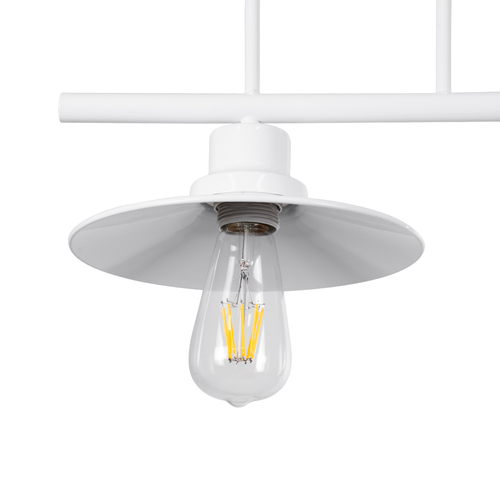 GLOBOSTAR® REGAL 01008 Vintage Φωτιστικό Οροφής με Ντουί 2 x E27 AC 220-240V IP20 - Λευκό - Μ80 x Π26 x Υ82cm