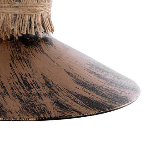 GLOBOSTAR® ROBLY 01125 Vintage Φωτιστικό Τοίχου - Απλίκα με Ντουί 1 x E27 AC 220-240V IP20 - Χάλκινο & Μπεζ - Μ26 x Π36 x Υ22cm