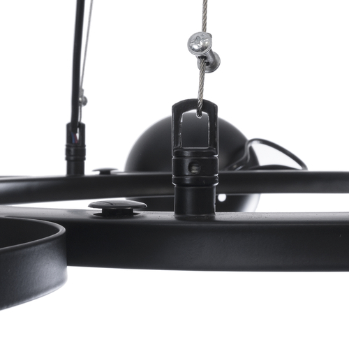 GLOBOSTAR® LINNYA 01219 Μοντέρνο Κρεμαστό Φωτιστικό Οροφής με Ντουί 8 x E27 AC 220-240V IP20 - Μαύρο - Μ78 x Π78 x Υ10cm