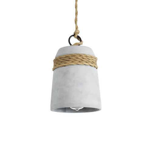 GLOBOSTAR® TRIBECA 01319 Boho Κρεμαστό Φωτιστικό Οροφής με Ντουί 1 x E27 AC 220-240V IP20 - Γκρι & Μπεζ - Μ20 x Π20 x Υ26cm