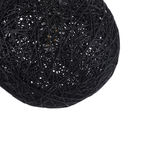 GLOBOSTAR® OCEANA 01356 Boho Κρεμαστό Φωτιστικό Οροφής με Ντουί 1 x E27 AC 220-240V IP20 - Μαύρο - Μ20 x Π20 x Υ20cm