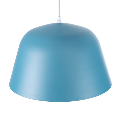 GLOBOSTAR® UPVALE 01286 Μοντέρνο Κρεμαστό Φωτιστικό Οροφής με Ντουί 1 x E27 AC 220-240V IP20 - Γαλάζιο & Λευκό - Μ40 x Π40 x Υ24cm