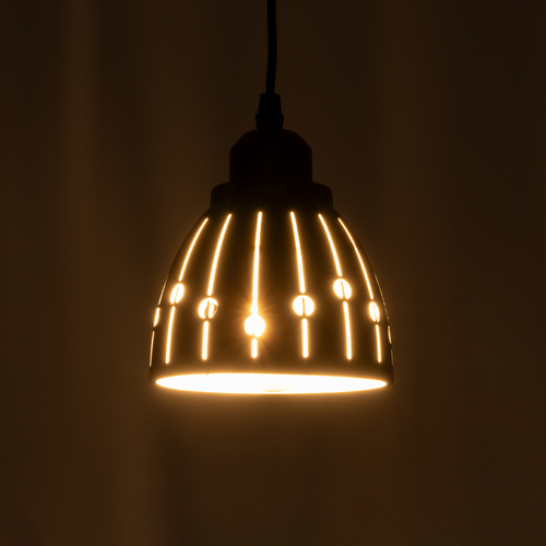 GLOBOSTAR® COOLIE 01476 Μοντέρνο Κρεμαστό Φωτιστικό Οροφής με Ντουί 1 x E27 AC 220-240V IP20 - Μαύρο & Ασημί - Μ12.5 x Π12.5 x Υ11.5cm