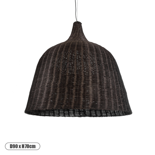 GLOBOSTAR® BAHAMAS 01569 Boho Κρεμαστό Φωτιστικό Οροφής με Ντουί 1 x E27 AC 220-240V IP20 - Καφέ - Μ90 x Π90 x Y90cm