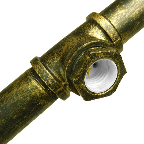 GLOBOSTAR® CANAL 01669 Vintage Κρεμαστό Φωτιστικό Οροφής με Ντουί 5 x E27 AC 220-240V IP20 - Μπρούτζινο - Μ92 x Π5 x Y8cm