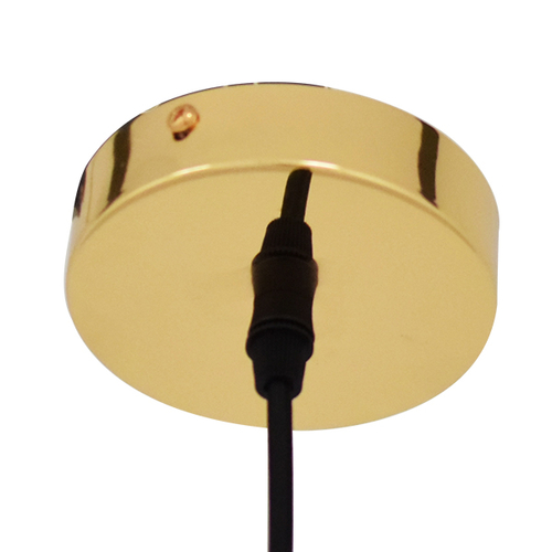 GLOBOSTAR® DIXAR 01462 Μοντέρνο Κρεμαστό Φωτιστικό Οροφής με Ντουί 1 x E27 AC 220-240V IP20 - Χρυσό Φιμέ - Μ28 x Π28 x Υ40cm