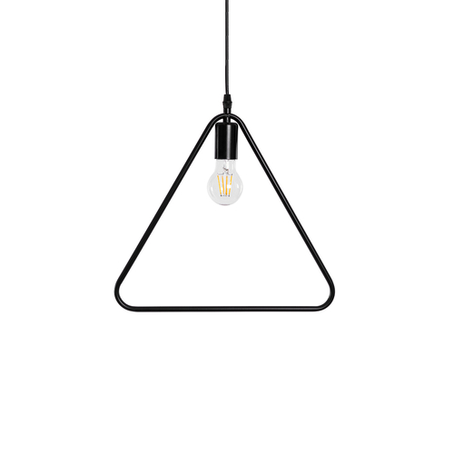 GLOBOSTAR® DELTA 01580 Μοντέρνο Κρεμαστό Φωτιστικό Οροφής με Ντουί 1 x E27 AC 220-240V IP20 - Μαύρο - Μ37 x Π4 x Υ33cm