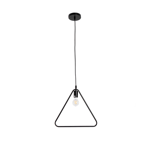 GLOBOSTAR® DELTA 01580 Μοντέρνο Κρεμαστό Φωτιστικό Οροφής με Ντουί 1 x E27 AC 220-240V IP20 - Μαύρο - Μ37 x Π4 x Υ33cm