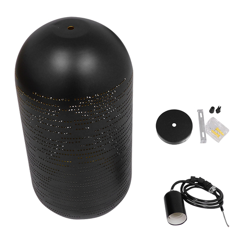 GLOBOSTAR® JANIS 01591 Μοντέρνο Κρεμαστό Φωτιστικό Οροφής με Ντουί 1 x E27 AC 220-240V IP20 - Μαύρο & Χρυσό - Μ20 x Π20 x Υ41cm