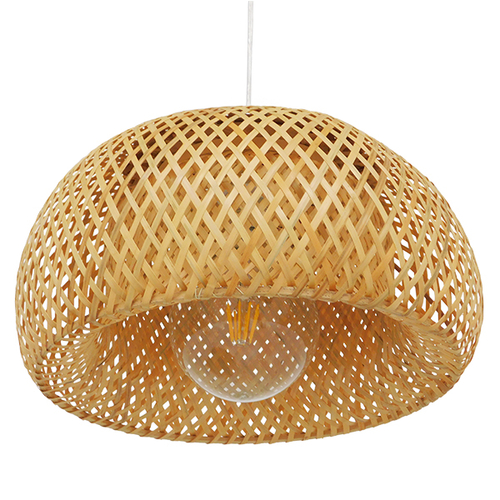 GLOBOSTAR® SAN TROPEZ 01626 Boho Κρεμαστό Φωτιστικό Οροφής με Ντουί 1 x E27 AC 220-240V IP20 - Μπεζ - Μ38 x Π38 x Υ22cm