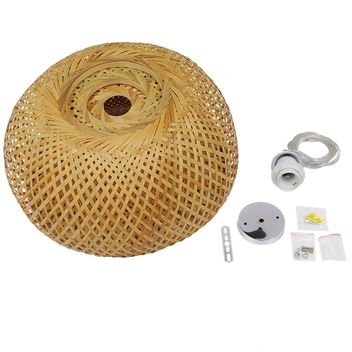 GLOBOSTAR® SAN TROPEZ 01626 Boho Κρεμαστό Φωτιστικό Οροφής με Ντουί 1 x E27 AC 220-240V IP20 - Μπεζ - Μ38 x Π38 x Υ22cm