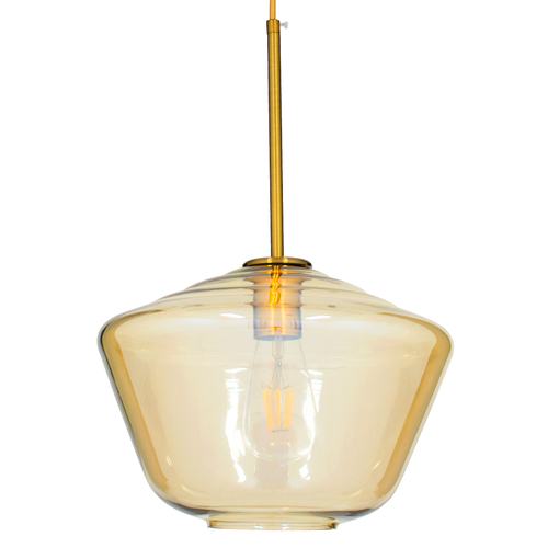 GLOBOSTAR® AMARIS 00870 Μοντέρνο Κρεμαστό Φωτιστικό Οροφής με Ντουί 1 x E27 AC 220-240V IP20 - Χρυσό Πλατίνα & Μελί - Μ30 x Π30 x Y22cm