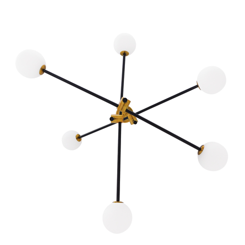 GLOBOSTAR® VELVET 00994 Μοντέρνο Κρεμαστό Φωτιστικό Οροφής με Ντουί 6 x G9 AC 220-240V IP20 - Πολύχρωμο - Μ80 x Π80 x Υ85cm