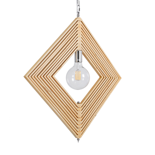 GLOBOSTAR® OCTAVE 01431 Μοντέρνο Κρεμαστό Φωτιστικό Οροφής με Ντουί 1 x E27 AC 220-240V IP20 - Μπεζ - Μ64 x Π64 x Y66cm