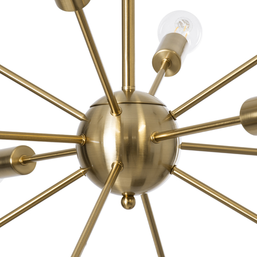 GLOBOSTAR® MILANO 01485 Μοντέρνο Φωτιστικό Οροφής με Ντουί 12 x E27 AC 220-240V IP20 - Χρυσό - Μ80 x Π80 x Υ80cm