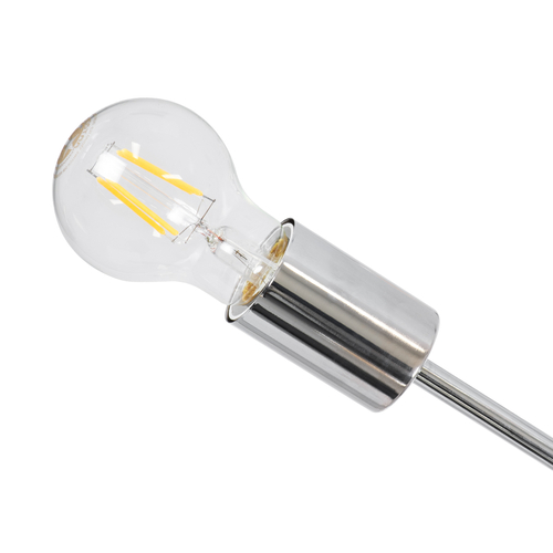 GLOBOSTAR® MILANO 01487 Μοντέρνο Φωτιστικό Οροφής με Ντουί 12 x E27 AC 220-240V IP20 - Ασημί - Μ80 x Π80 x Υ80cm