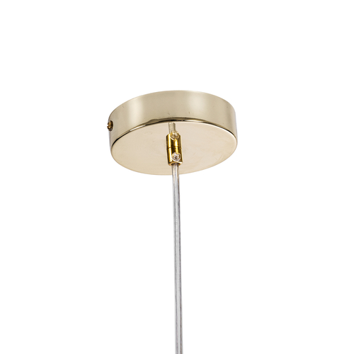 GLOBOSTAR® HARPER 01511 Μοντέρνο Κρεμαστό Φωτιστικό Οροφής με Ντουί 1 x E27 AC 220-240V IP20 - Διάφανο & Χάλκινο - Μ25 x Π25 x Υ30cm