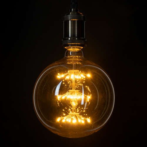 GLOBOSTAR® BALLOON 99210 Λάμπα E27 BLL150 LED 1.6W 140lm 360° AC 220-240V IP20 Ultra Θερμό Λευκό 2200K - Diode HP Filament Chip - Μελί - Μ15 x Π15 x Υ19.5cm - 3 Χρόνια Εγγύηση