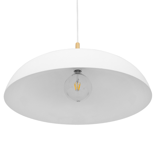 GLOBOSTAR® VALLETE 00837 Μοντέρνο Κρεμαστό Φωτιστικό Οροφής με Ντουί 1 x E27 AC 220-240V IP20 - Λευκό & Μπεζ - Μ60 x Π60 x Υ35cm