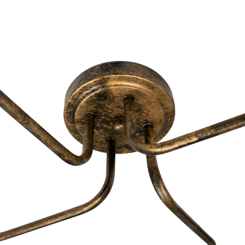 GLOBOSTAR® LIBERTA 00839 Μοντέρνο Φωτιστικό Οροφής με Ντουί 4 x E27 AC 220-240V IP20 - Χάλκινο - Μ44.5 x Π44.5 x Υ12cm