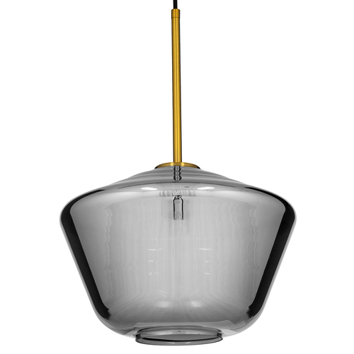 GLOBOSTAR® AMARIS 00873 Μοντέρνο Κρεμαστό Φωτιστικό Οροφής με Ντουί 1 x E27 AC 220-240V IP20 - Χρυσό Πλατίνα & Μαύρο Φιμέ - Μ30 x Π30 x Y22cm