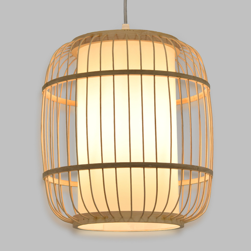 GLOBOSTAR® HIBISCUS 01633 Boho Κρεμαστό Φωτιστικό Οροφής με Ντουί 1 x E27 AC 220-240V IP20 - Μπεζ - Μ26 x Π26 x Y32cm