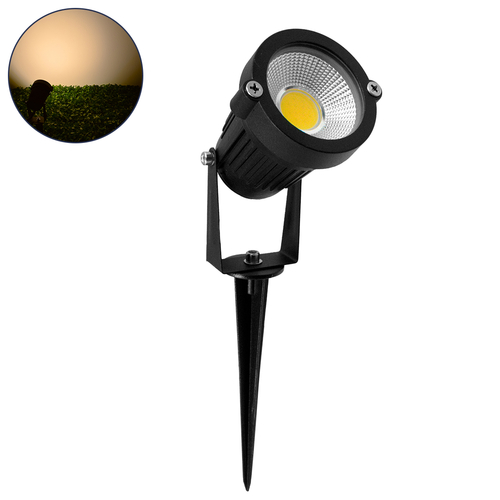 GLOBOSTAR® TREECOBO 75583 Φωτιστικό Σποτ για Φυτά - Δέντρα με Βάση Κήπου / Καρφωτό LED 10W 1100lm 35° DC 12-24V Αδιάβροχο IP67 Θερμό Λευκό 2700K Dimmable - Bridgelux COB Chip - Μαύρο - Μ6 x Π6 x Υ12.5cm - 2 Χρόνια Εγγύηση