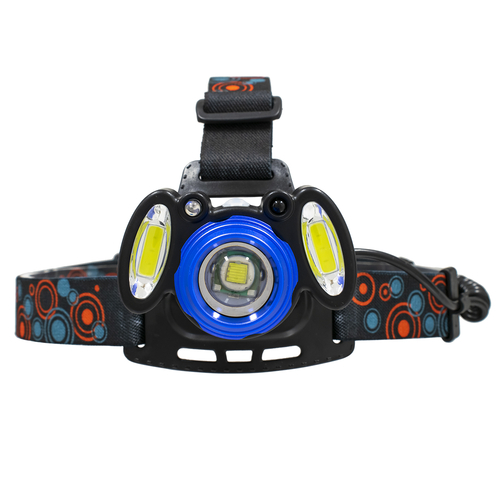 GLOBOSTAR® HEADLAMP 79056 Φακός Κεφαλής με Αισθητήρα Hand Swipe LED 20W 2000lm 15~60° DC 5V με USB-C με Επαναφορτιζόμενη Μπαταρία Li-ion 3.7V 2x18650 4800mAh Αδιάβροχο IP54 Ψυχρό Λευκό 6000K - CREE XHP50 & COB Chip - Μ7.5 x Π5.5 x Υ4.8cm - 1 Χρόνο Εγγύηση