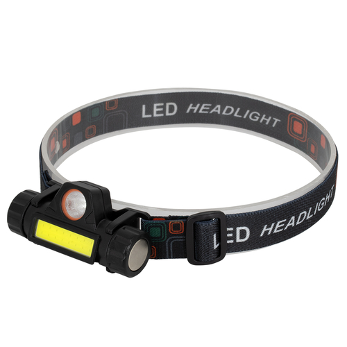 GLOBOSTAR® HEADLAMP 79064 Φακός Κεφαλής LED 25W 2500lm 15~120° DC 5V με USB-C με Επαναφορτιζόμενη Μπαταρία Li-ion 3.7V 1x18650 3400mAh Αδιάβροχο IP54 Ψυχρό Λευκό 6000K - CREE XML2-T6 & COB Chip - Μ8.2 x Π2.5 x Υ4cm - 1 Χρόνο Εγγύηση