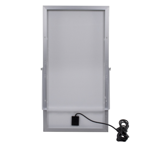 GLOBOSTAR® HERMES 71558 Προβολέας με IR Ασύρματο Χειριστήριο LED 200W 10000lm 120° DC 5V με Φωτοβολταϊκό Panel 5V 20W & Επαναφορτιζόμενη Μπαταρία Li-ion 3.2V 20000mAh Αδιάβροχο IP66 Ψυχρό Λευκό 6000K Dimmable - Sanan SMD Chip - Μαύρο - Μ35 x Π29 x Υ7.5cm - 2 Χρόνια Εγγύηση