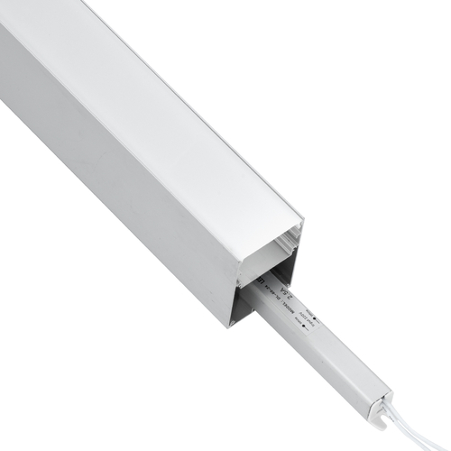 GloboStar® SURFACEPENDANT-PROFILE 70826-3M Προφίλ Αλουμινίου - Βάση & Ψύκτρα Ταινίας LED με Λευκό Γαλακτερό Κάλυμμα - Επιφανειακή & Κρεμαστή Χρήση - Πατητό Κάλυμμα - Ασημί - 3 Μέτρα - Μ300 x Π5 x Υ7cm