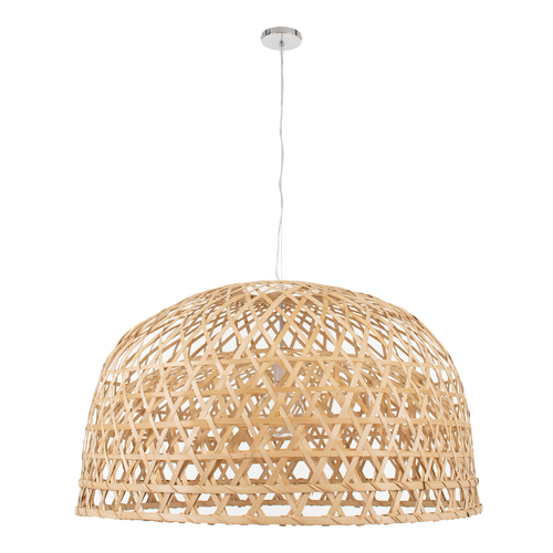 GLOBOSTAR® MANGEA 00717 Boho Κρεμαστό Φωτιστικό Οροφής με Ντουί 1 x E27 AC 220-240V IP20 - Μπεζ - Μ100 x Π100 x Υ59cm