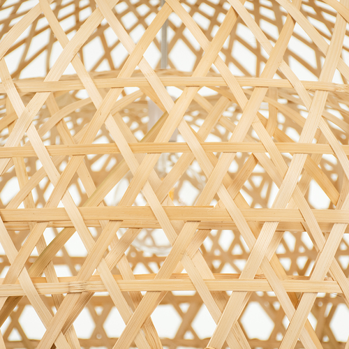 GLOBOSTAR® MANGEA 00717 Boho Κρεμαστό Φωτιστικό Οροφής με Ντουί 1 x E27 AC 220-240V IP20 - Μπεζ - Μ100 x Π100 x Υ59cm